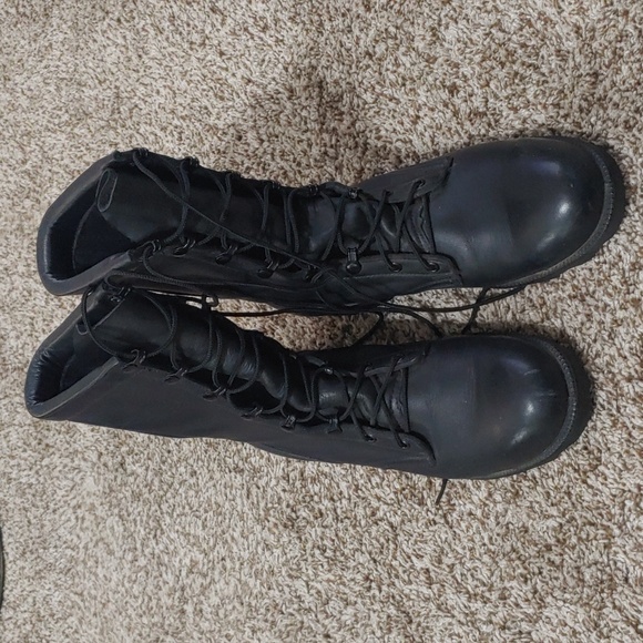 VTG Ro-Search Black Lace Up Combat Boots Men's Size 8.5 - Picture 2 of 5